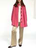 Vintage YSL Rive Gauche Taffy Wool Coat - Hot Pink - Thumbnail 6