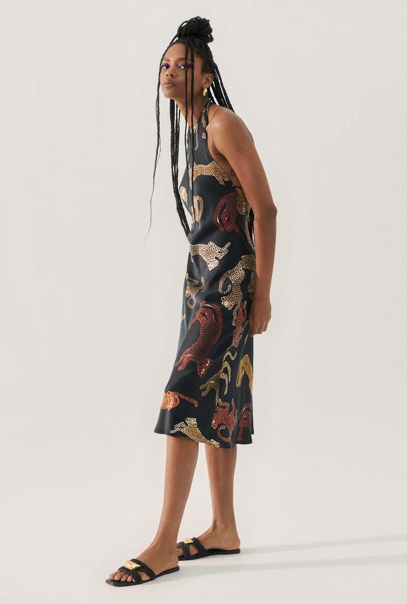 silk laundry jaguar dress Silk Laundry HALTER DRESS