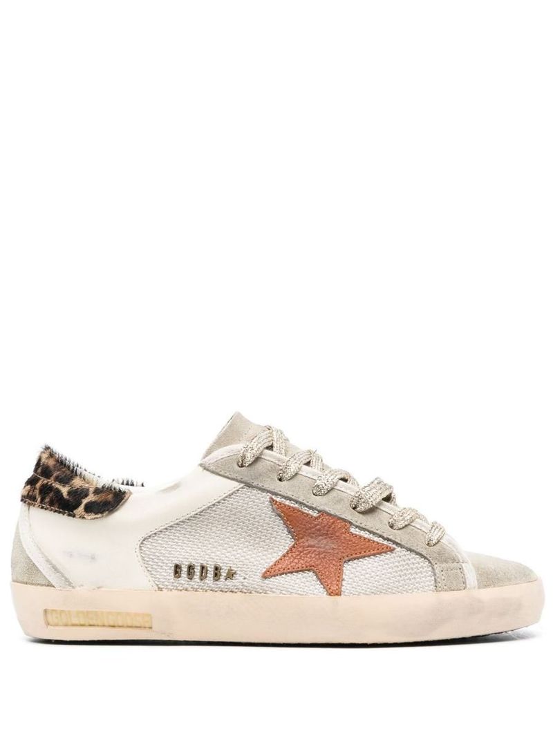 golden goose superstar mixed media low top sneakers