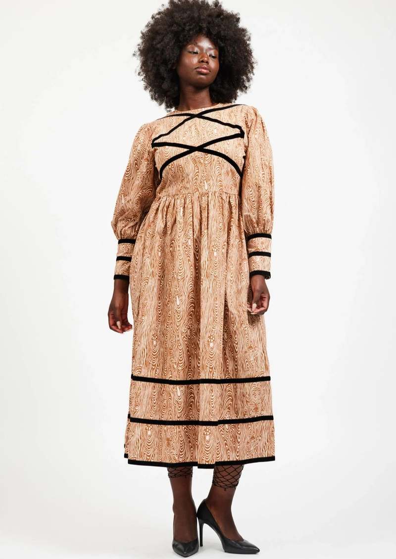 Batsheva Clemmie Dress - Woodgrain Fantasy | Garmentory