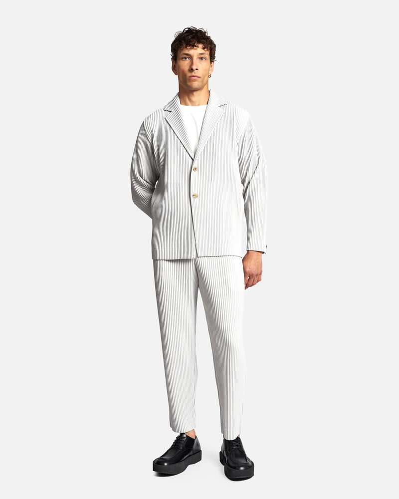 HOMME PLISSE ISSEY MIYAKE Basics Blazer - Light Gray | Garmentory