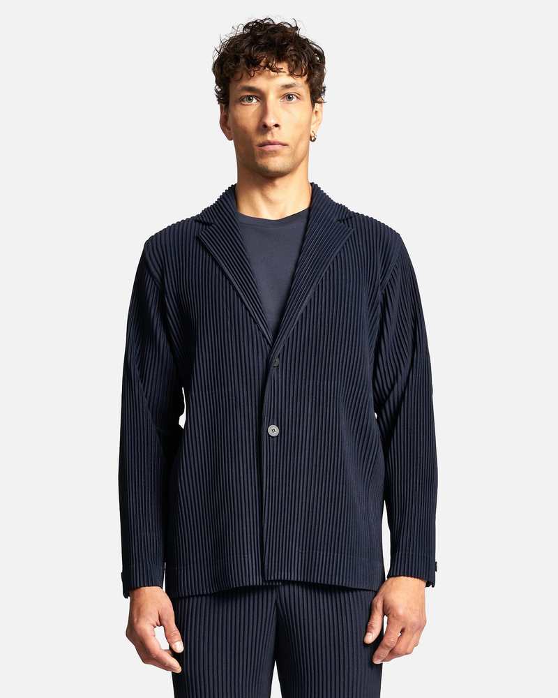 【限定販売】 HOMME PLISSE Garmentory | Navy - Blazer Basics MIYAKE ISSEY ジャケット・アウター