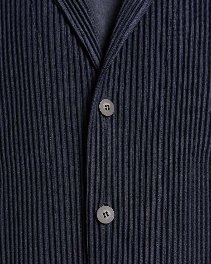 HOMME PLISSÉ ISSEY MIYAKE チェスターコート ネイビー HOMME PLISSÉ ISSEY MIYAKE coat | requality