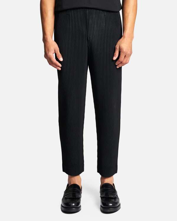 HOMME PLISSE ISSEY MIYAKE Basics Pleated Trousers - Black | Garmentory