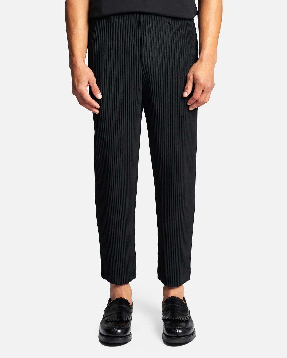 HOMME PLISSE ISSEY MIYAKE Basics Pleated Trousers - Black | Garmentory