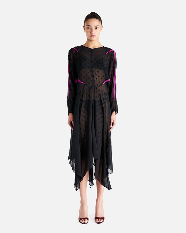 chinese dress ladies Gothic Mesh Splicing Bat Sleeve Straps Dress