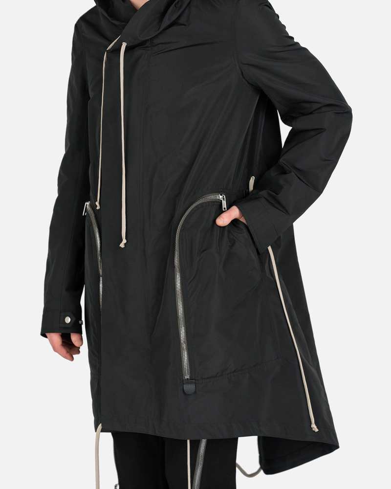 Rick Owens Bauhaus Fishtail Coat - Black | Garmentory