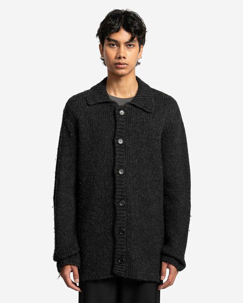 トップス our legacy big cardigan 46 black Our Legacy Funky Acrylic Big Cardigan - Shadow Black