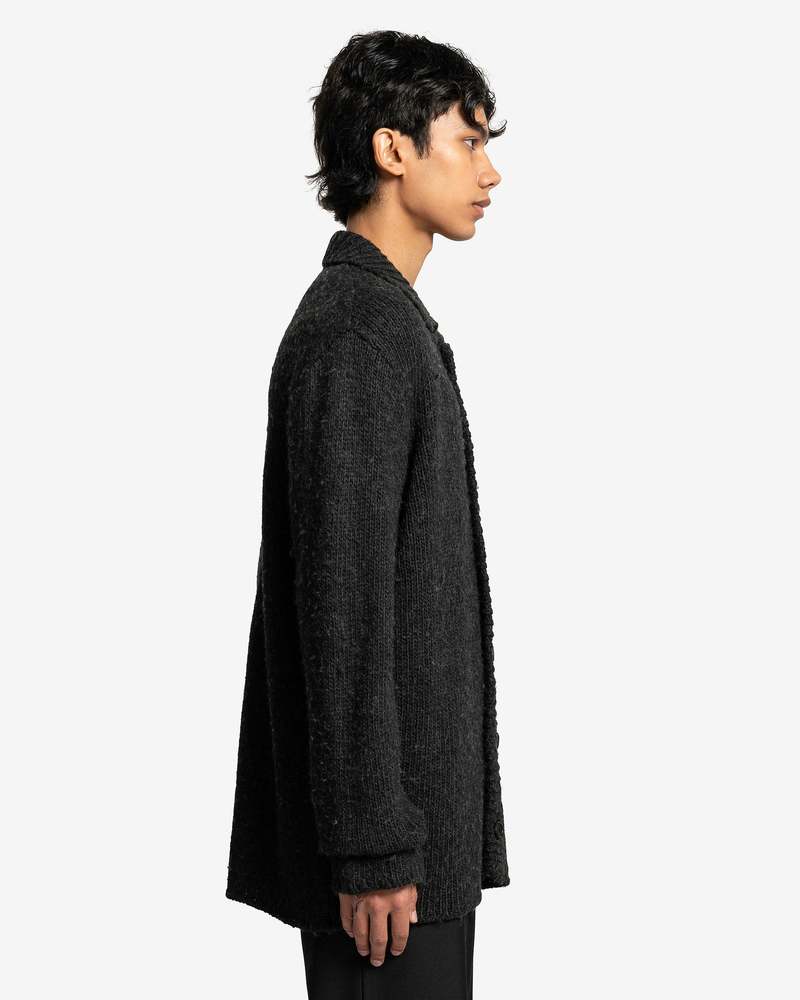トップス our legacy big cardigan 46 black Our Legacy Big Cardigan - Shadow Black (Funky Acrylic