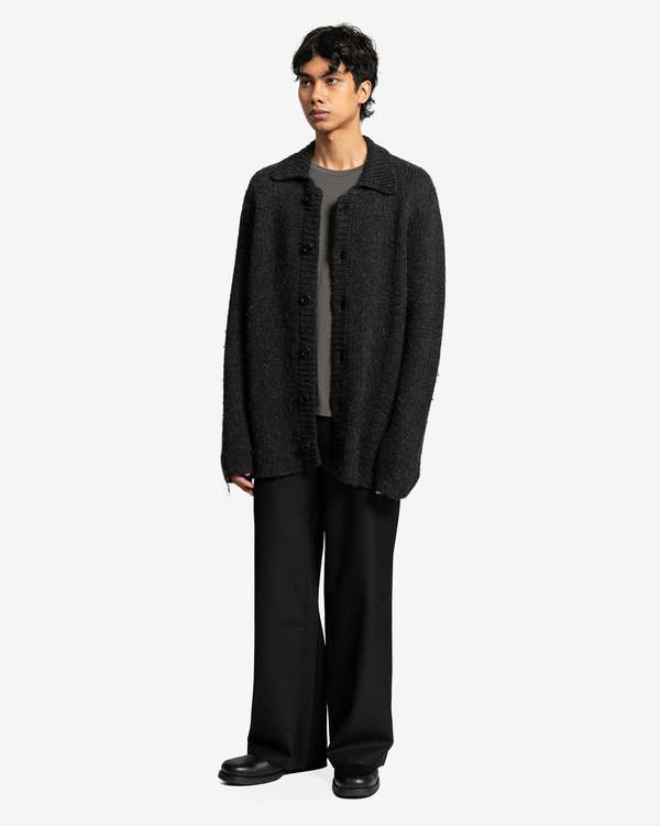 Our Legacy Funky Acrylic Big Cardigan - Shadow Black | Garmentory