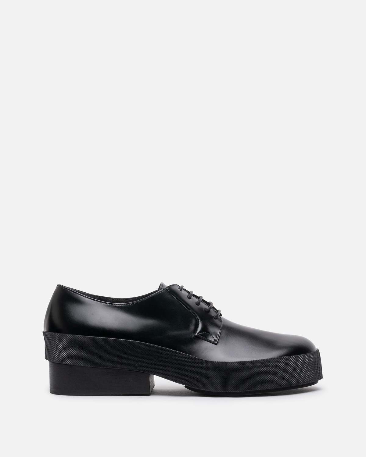 RAF SIMONS Block Heel Derby Shoe - Black | Garmentory