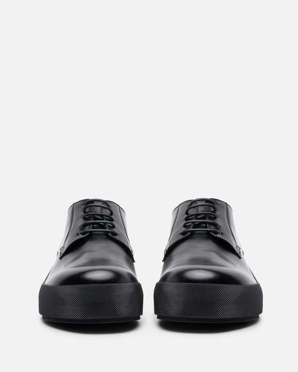 RAF SIMONS Block Heel Derby Shoe - Black | Garmentory
