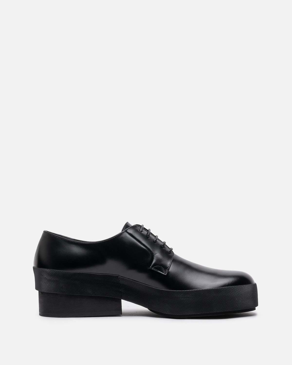 RAF SIMONS Block Heel Derby Shoe - Black | Garmentory