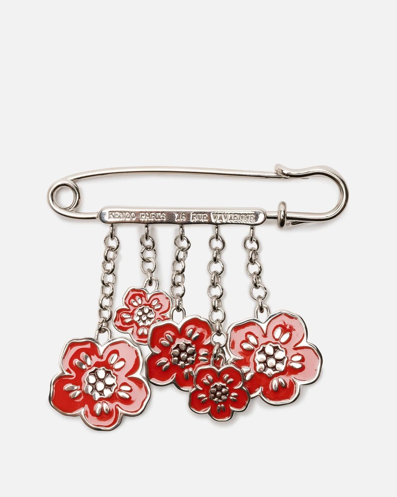 KENZO 'BOKE FLOWER' ピンズ Kenzo Boke Flower Brooch - Red | Garmentory