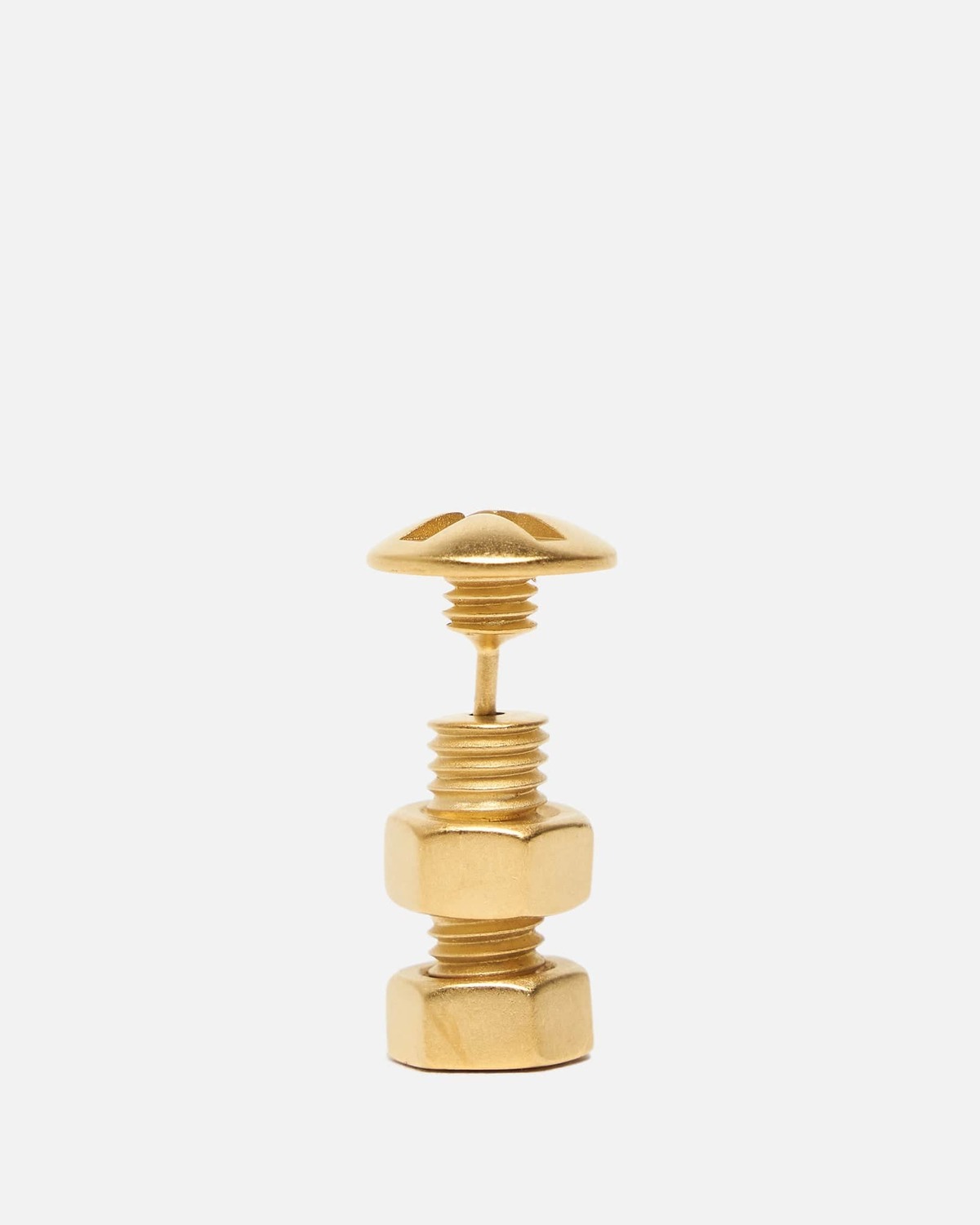 Maison Margiela Bolt and Nut Screw Earring - Gold | Garmentory