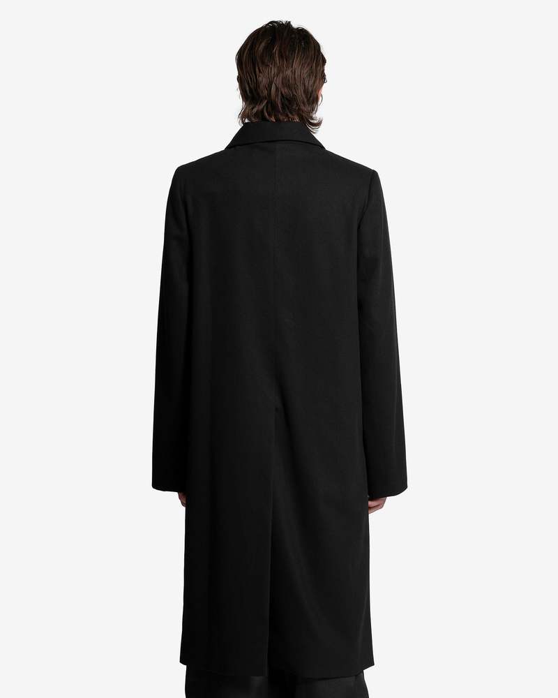 Edward Cuming Collage Car Coat - Black | Garmentory