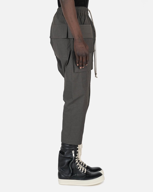 Rick Owens Creatch Cargo Cropped Drawstring - Dark Dust | Garmentory
