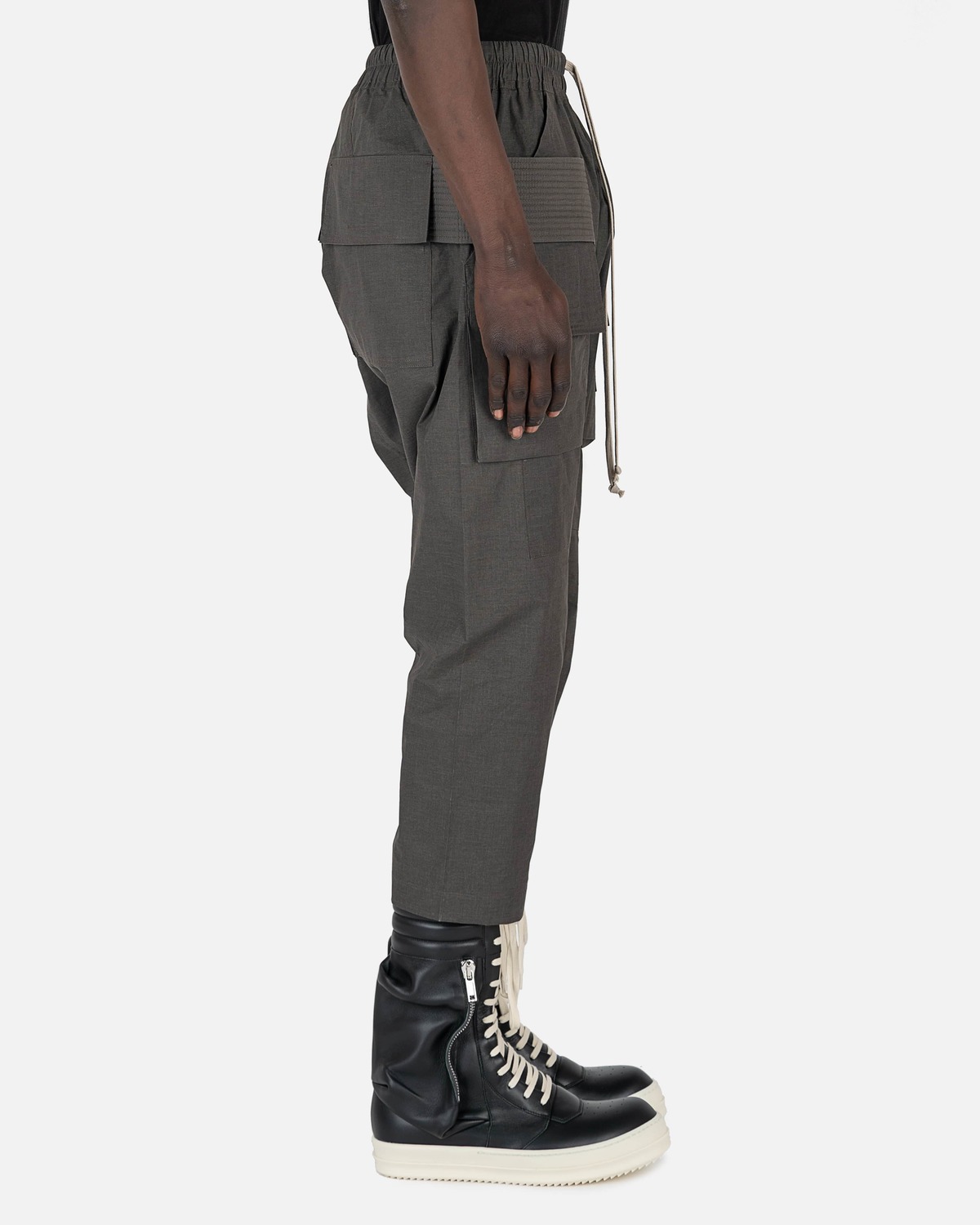 Rick Owens Creatch Cargo Cropped Drawstring - Dark Dust | Garmentory