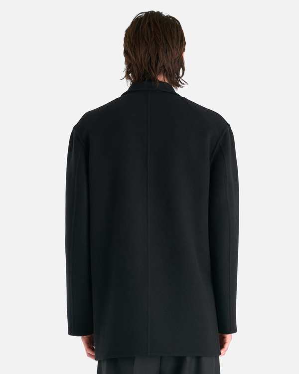Jil Sander Double Face Wool Coat - Black | Garmentory