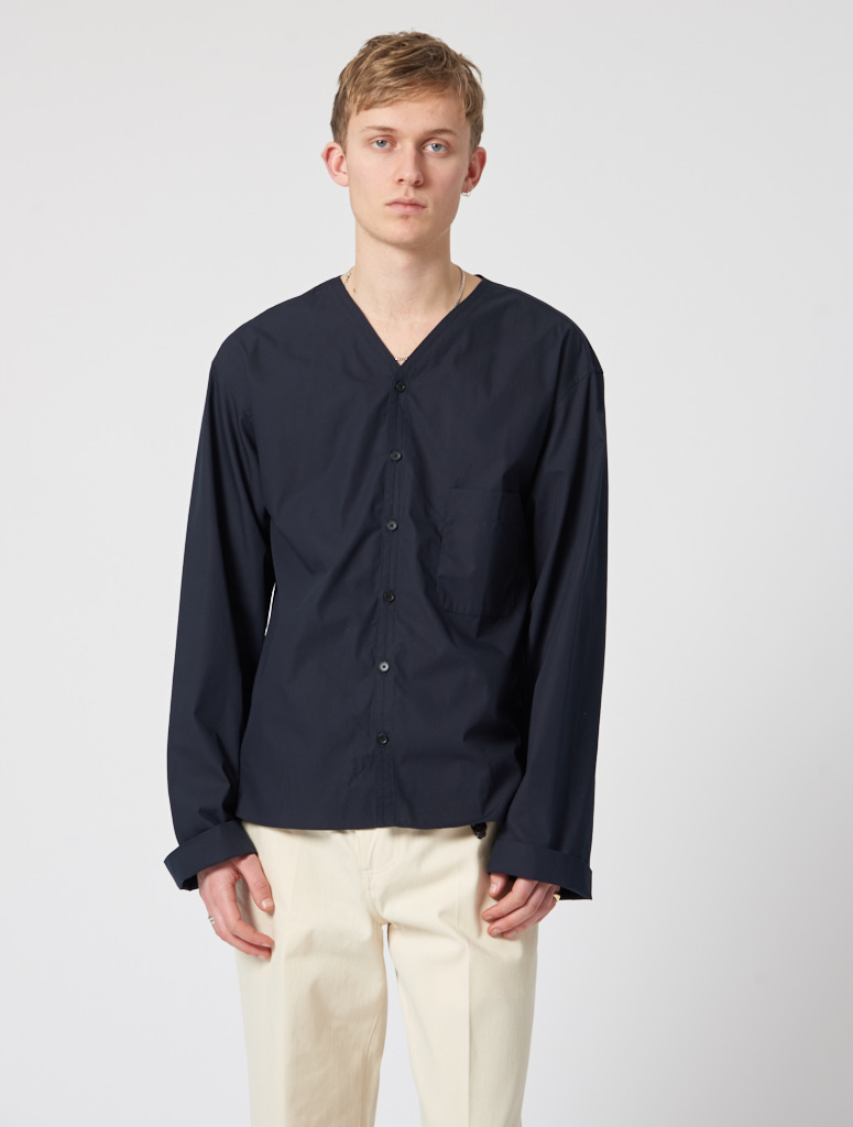 Lemaire-Long-Sleeve-V-Neck-