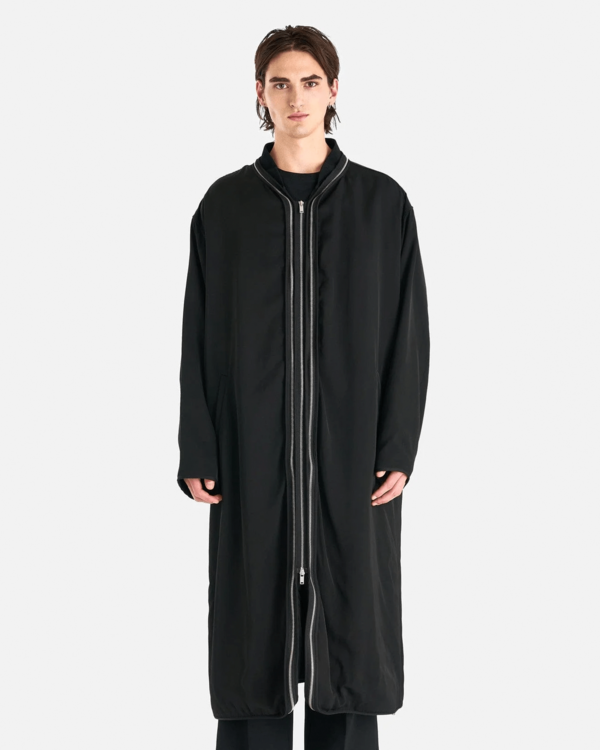 JIL SANDER ジルサンダー VISCOSE COAT Jil Sander Double Layered Viscose Coat - Black | Garmentory