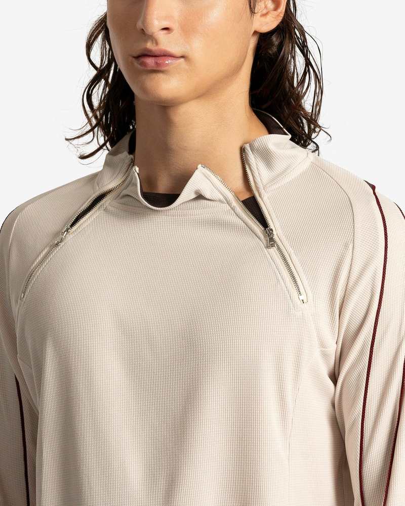 CMMAWEAR Dual Zip Long Sleeve - Beige/Brown | Garmentory