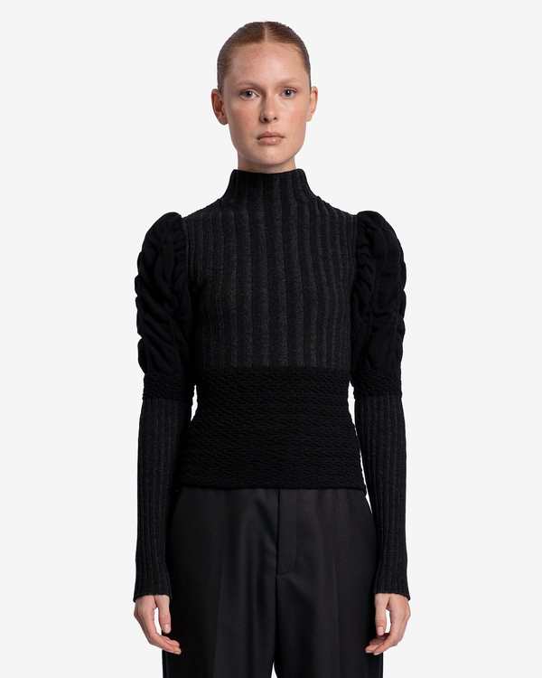 Paula Canovas Del Vas ニット　黒 Paula Canovas Del Vas Frosting Knit Top - Black/Charcoal