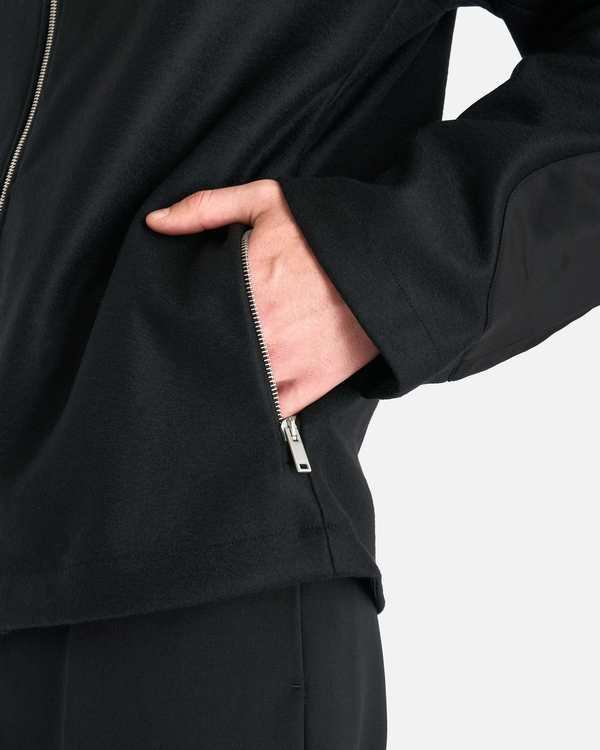 Jil Sander Full-Zip Wool Melton Jacket - Black | Garmentory