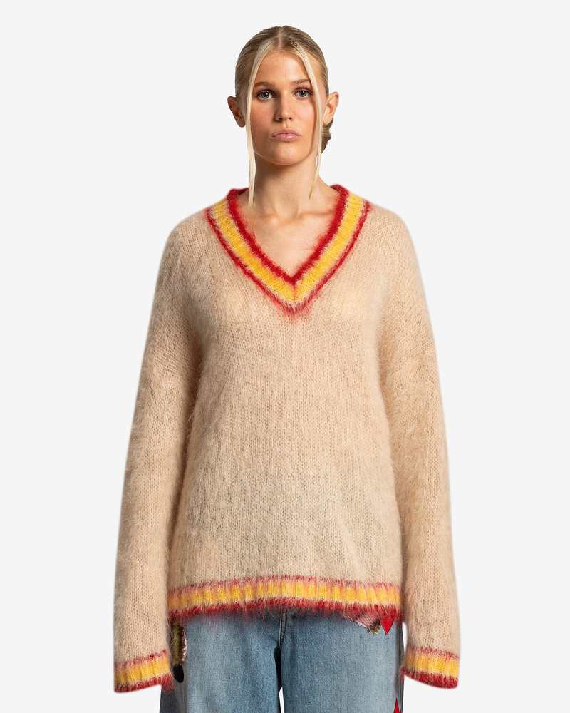 Marni Fuzzy Wuzzy College Sweater - Tan | Garmentory
