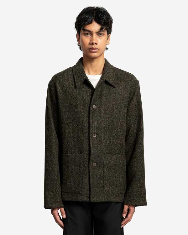 Our Legacy Haven Fuzz Wool Jacket Black/Moss Garmentory