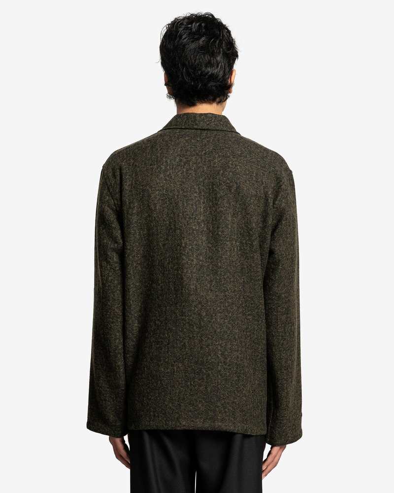ジャケット・アウター our legacy HAVEN JACKET MOSS FUZZ WOOL Our Legacy - Haven Jacket Black/Moss Fuzz Wool