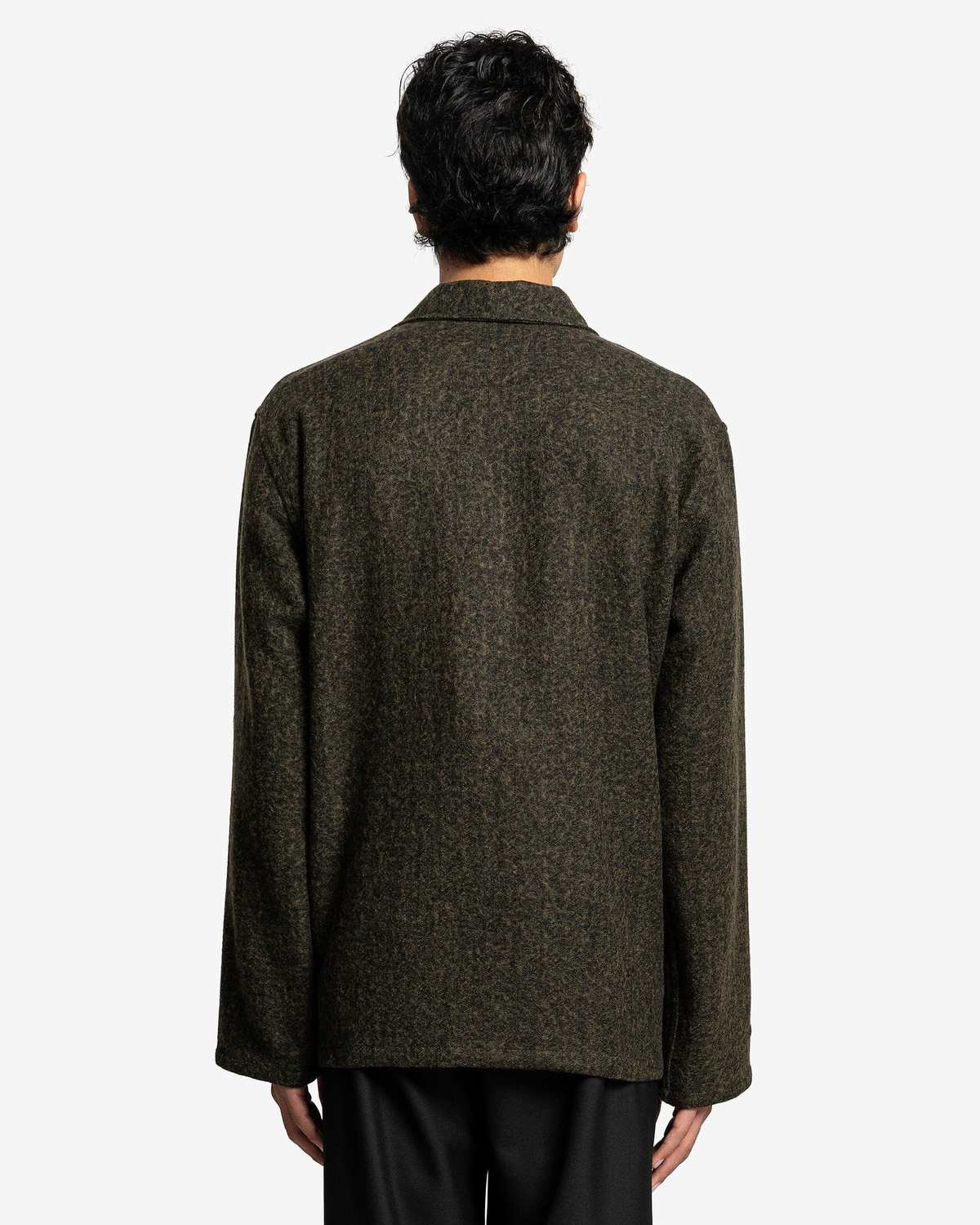 Our Legacy Haven Fuzz Wool Jacket Black/Moss Garmentory