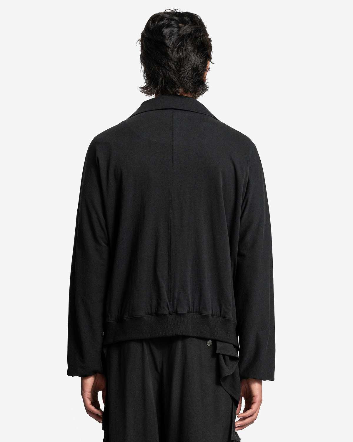 JiyongKim High-Neck Draped Pocket Jacket - Black | Garmentory