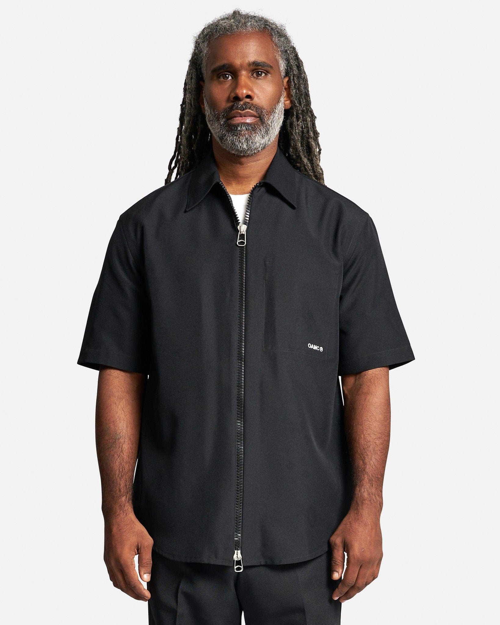 ★OAMC★ Celsian Short Sleeve T-Shirt Black 23E28OAJ09COT007 Scrawl T-Shirt in Black | OAMC