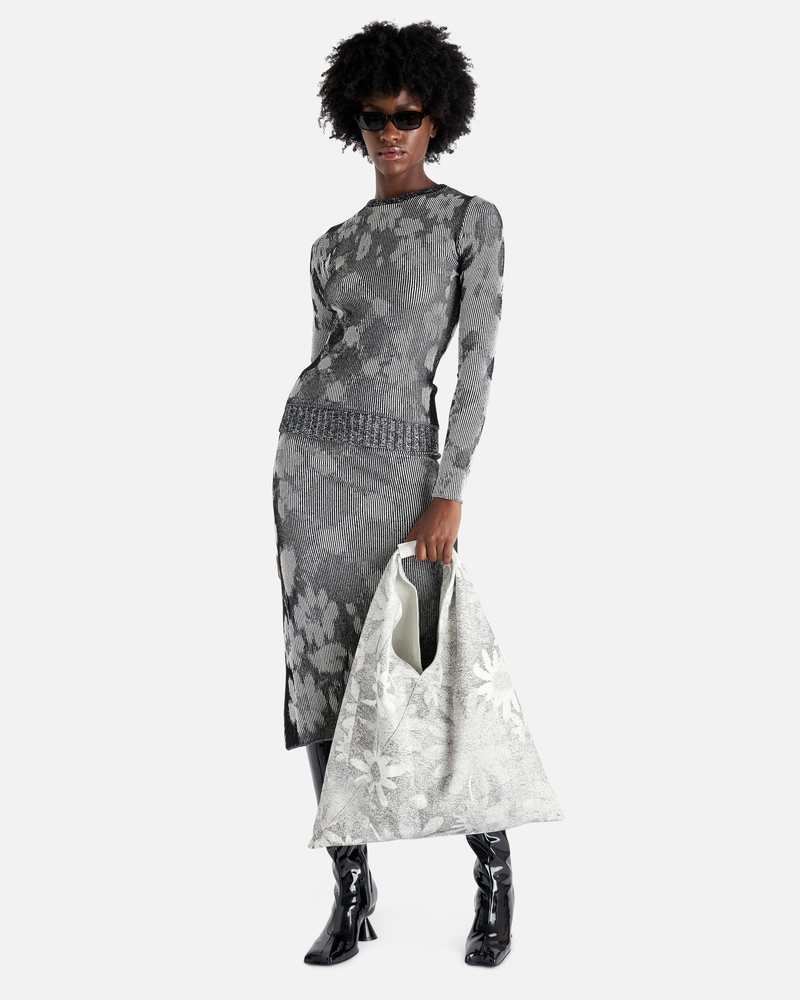 Paolina Russo Illusion Knit Long-Sleeve Top - Snow/Black