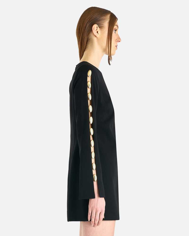 slim fit dress slacks Black Frill Detail Gold Button Front Shirt Dress – AX Paris