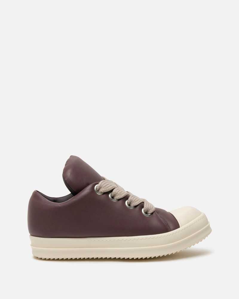 【Rick Owens】JUMBO LACE PADDED LOW SNEAKS Jumbo Lace Padded Low Sneaks in Black/Milk – SVRN