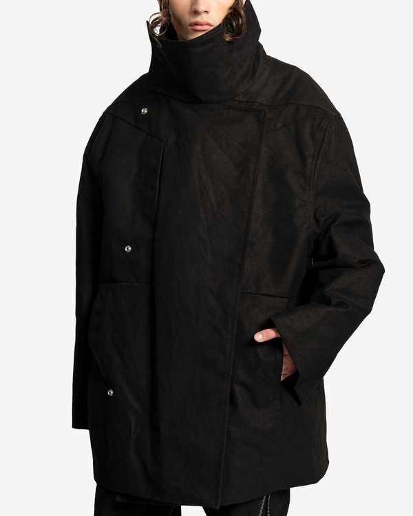 Rick Owens Jumbo Poncho Drella Coat - Black | Garmentory