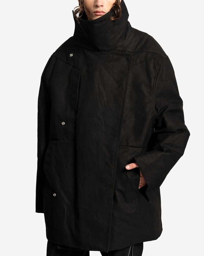 Rick Owens Jumbo Poncho Drella Coat - Black | Garmentory