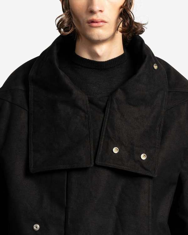 Rick Owens Jumbo Poncho Drella Coat - Black | Garmentory