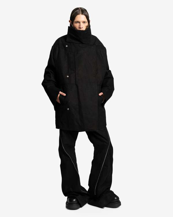 Rick Owens Jumbo Poncho Drella Coat - Black | Garmentory