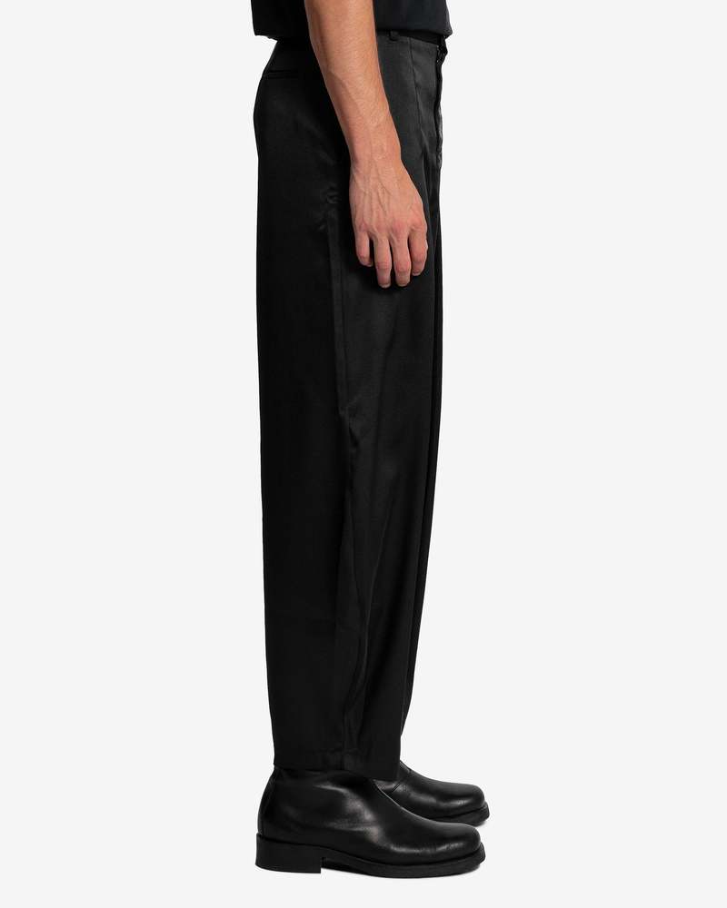 Edward Cuming Kickout Drape Trousers - Black | Garmentory