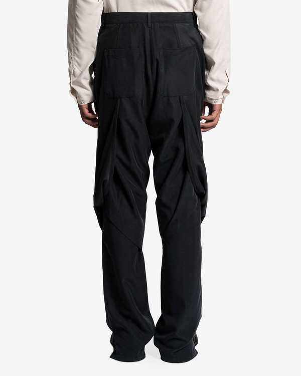 パンツ 23SS jiyong kim draped slacks JiyongKim Layered Draped Trousers - Black | Garmentory