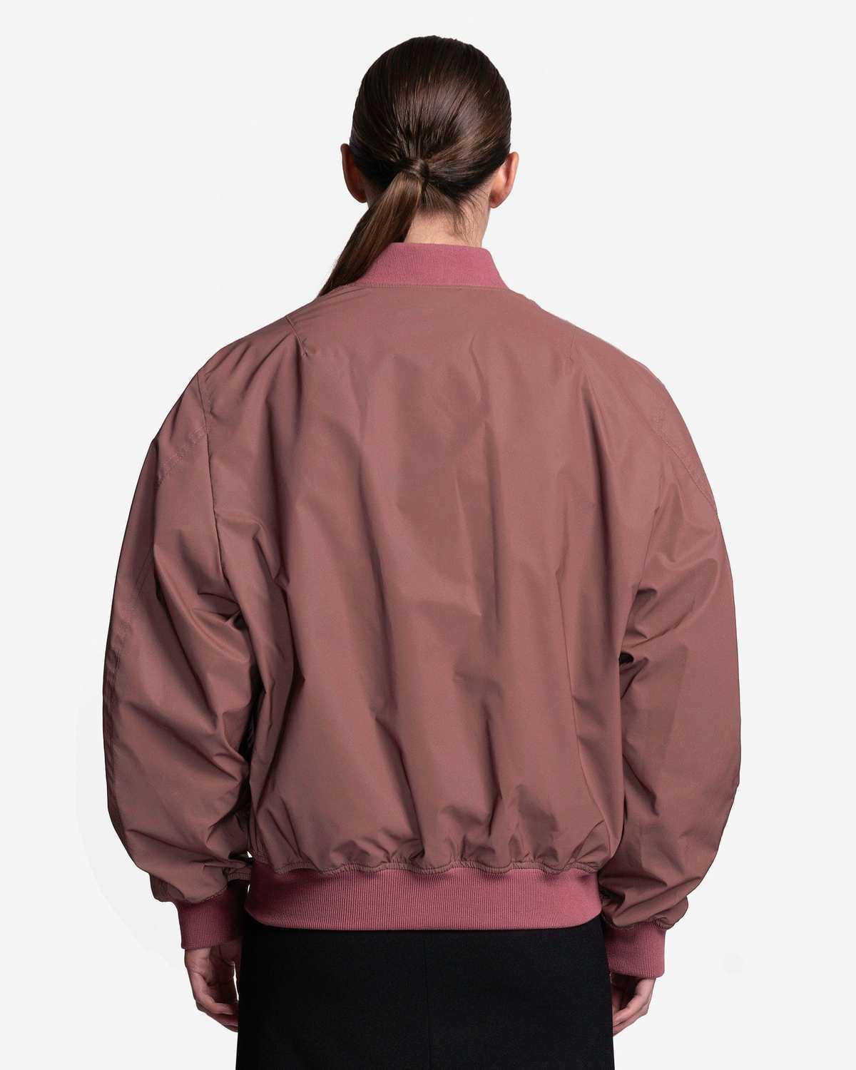 RAF SIMONS Leather Patch Small Fit Bomber - Pink | Garmentory