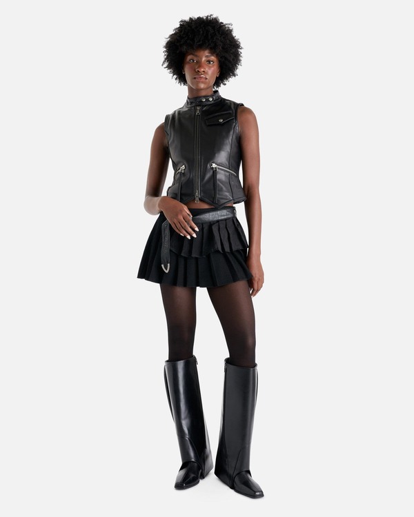 ダウンベスト [ANDERSSON BELL] UNISEX ETNA FAUX LEATHER VEST awa651u ANDERSSON BELL] UNISEX ETNA FAUX LEATHER VEST awa651u
