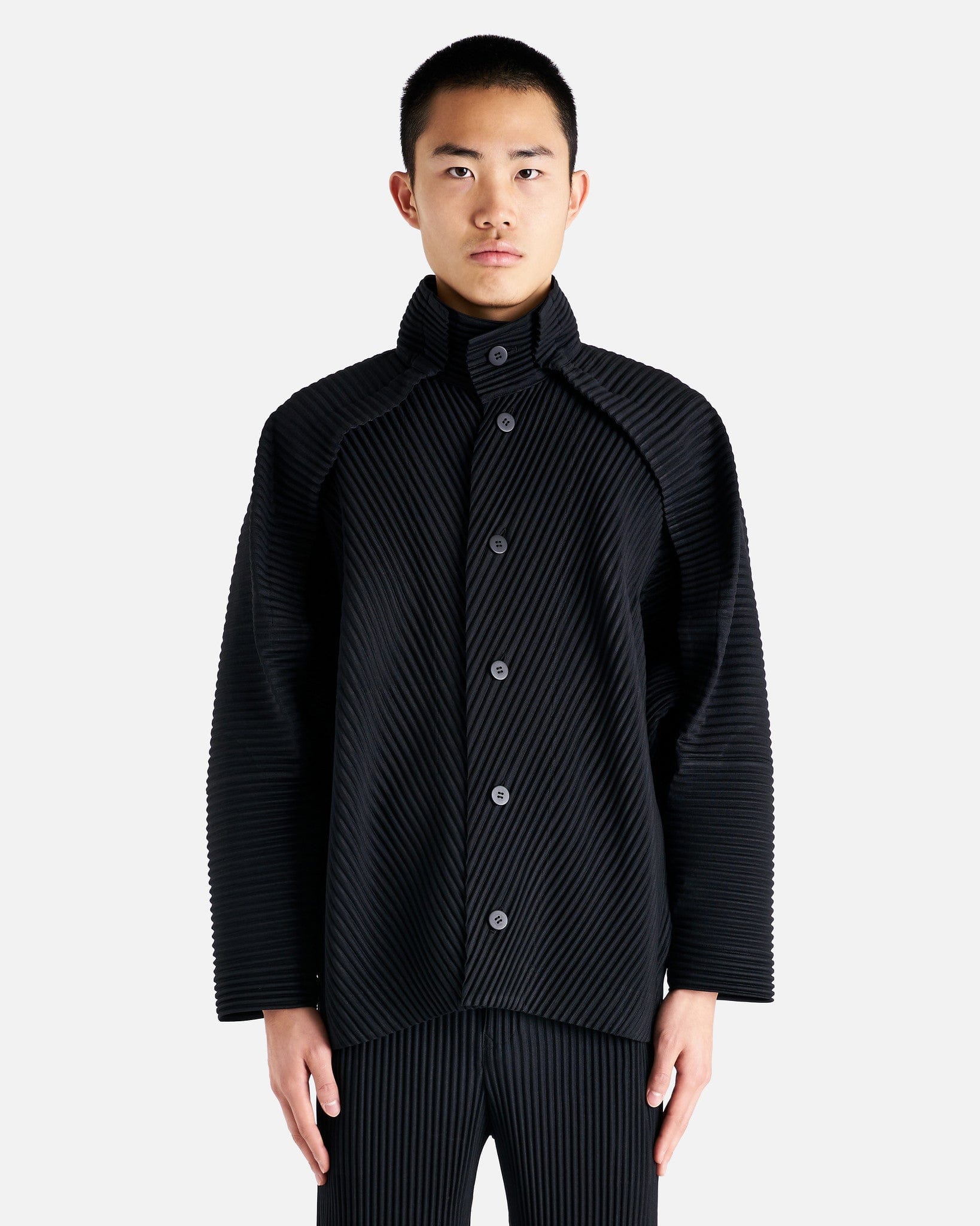 HOMME PLISSE ISSEY MIYAKE MC July Jacket - Black | Garmentory