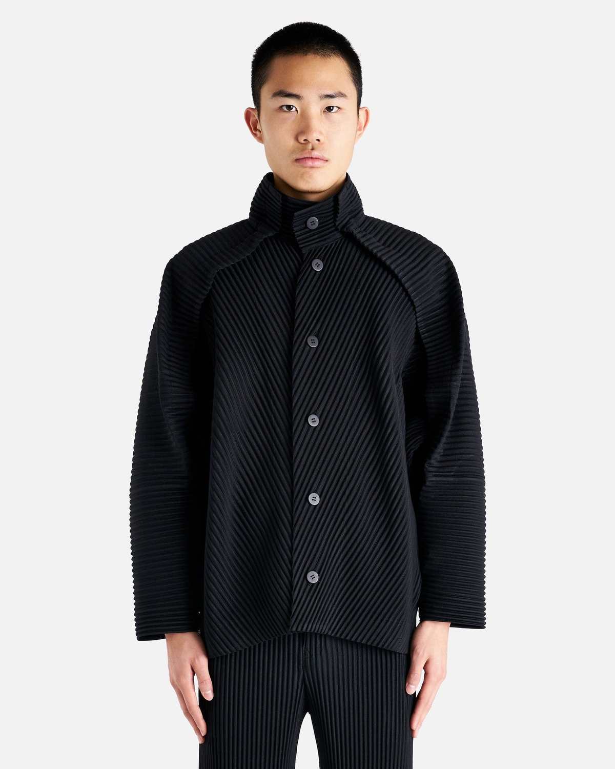 HOMME PLISSE ISSEY MIYAKE MC July Jacket - Black | Garmentory