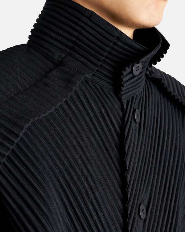 ジャケット・アウター ISSEY MIYAKE HOMME PILSSE 23aw MC JULY HOMME PLISSE ISSEY MIYAKE MC July Jacket - Black | Garmentory