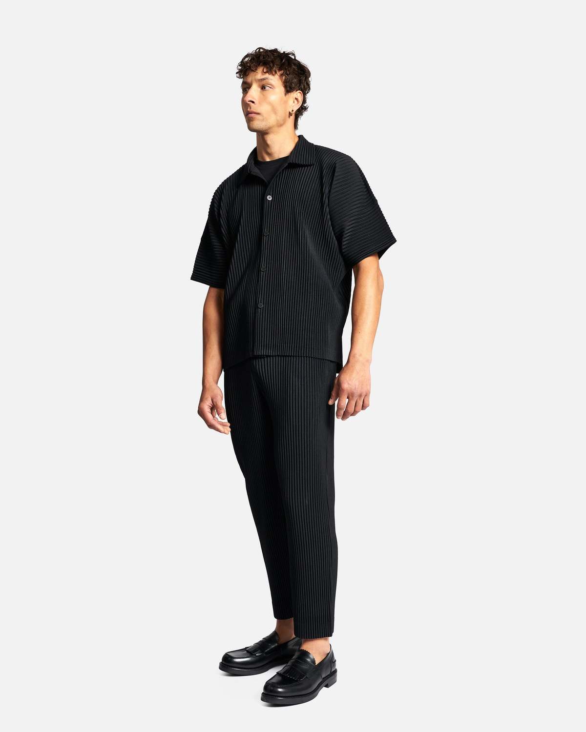 HOMME PLISSE ISSEY MIYAKE MC July Polo - Black | Garmentory