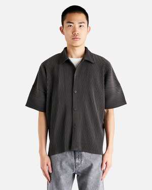 HOMME PLISSE ISSEY MIYAKE MC July Polo - Ebony Khaki | Garmentory